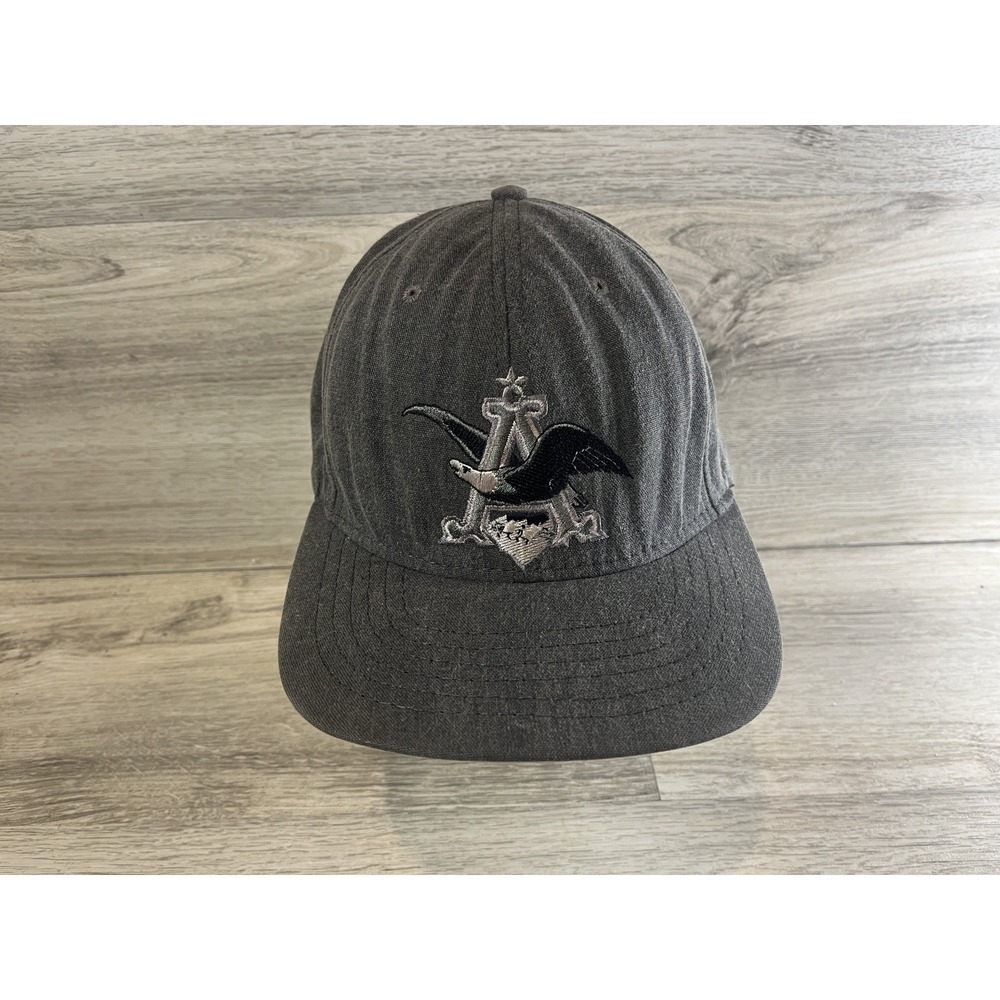 Vintage Anheuser Busch Beer American Needle Strapback Hat Cap Big Logo
